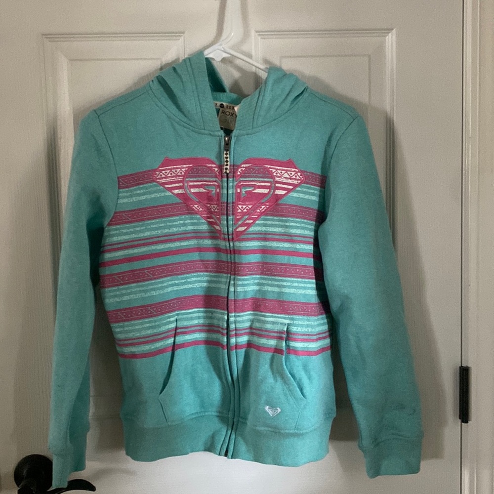 Roxy Girls hoodie zip up jacket new size large 14/16